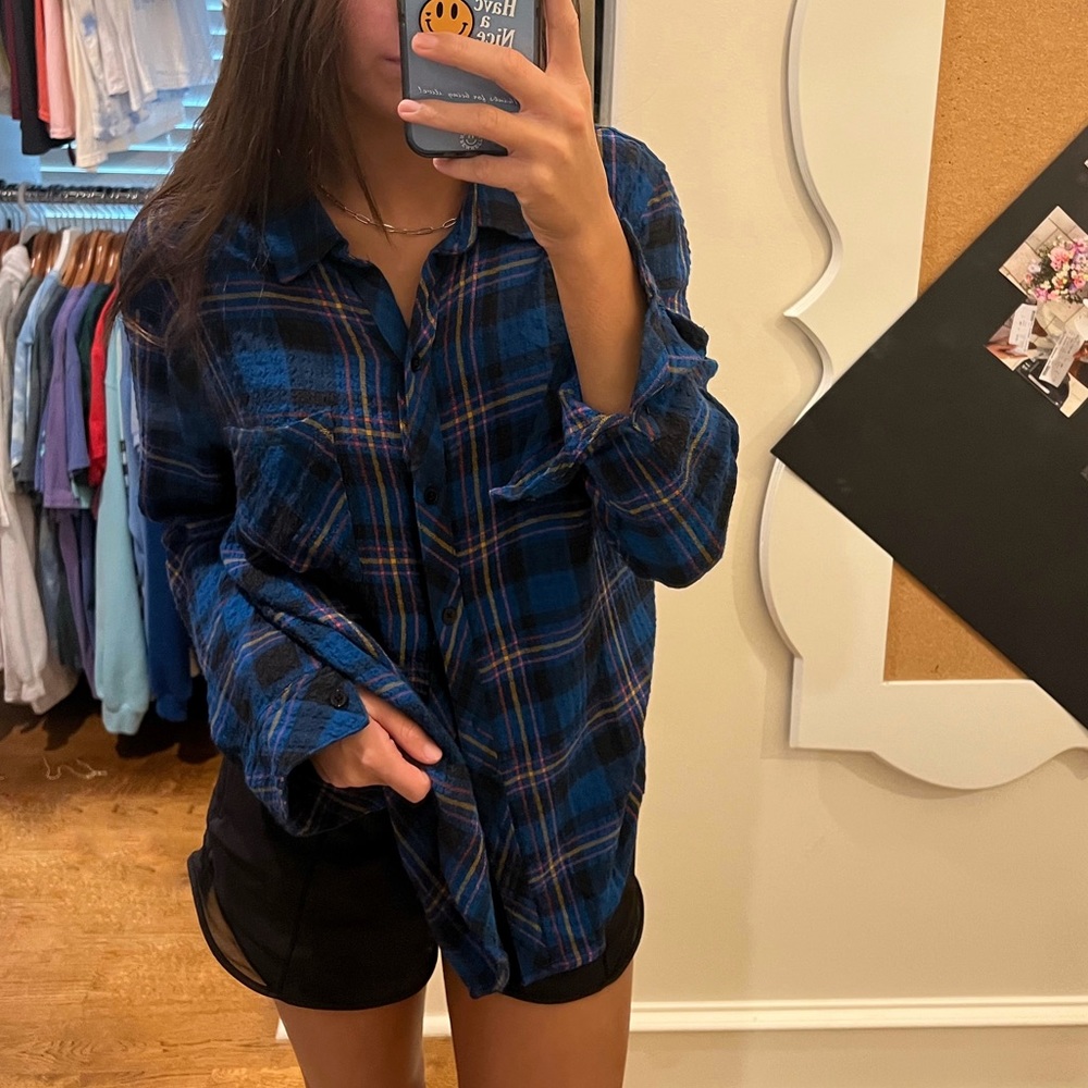 RAILS Brady Shirt - Cobalt Black Citrus button down